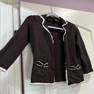 Vintage brown n cream XS New York n company cardigan